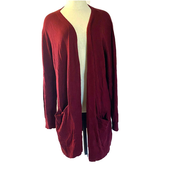 Style & Co plus size cardigan Rayon w pockets Red womens 3x NWT y8 - Picture 1 of 7